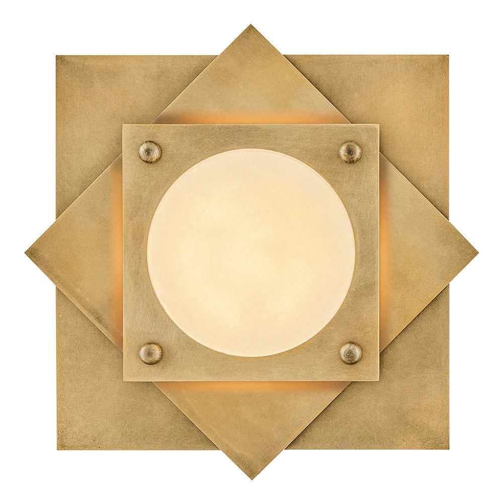 Claude LED Flush Mount in Heritage Brass - available from The Lighting Shoppe, trusted by Canadian homeowners
