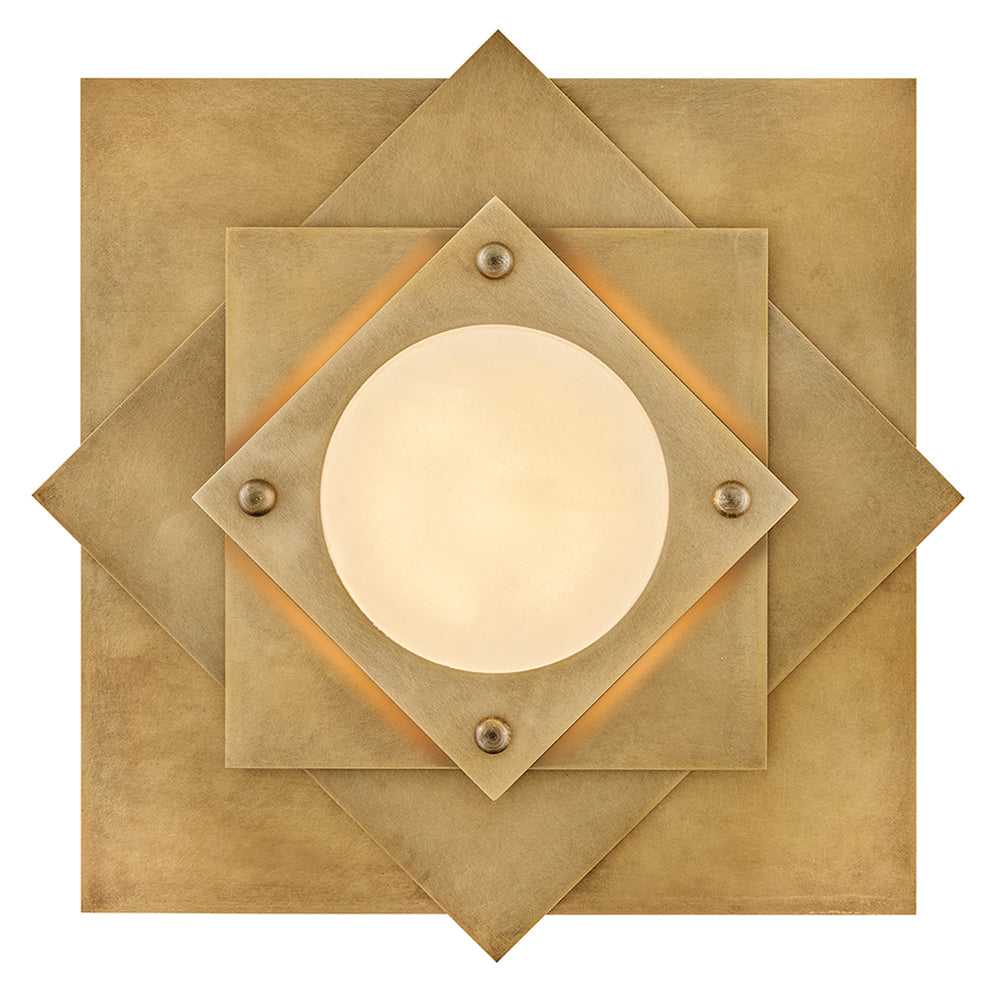 Claude LED Flush Mount in Heritage Brass - available from The Lighting Shoppe, trusted by Canadian homeowners