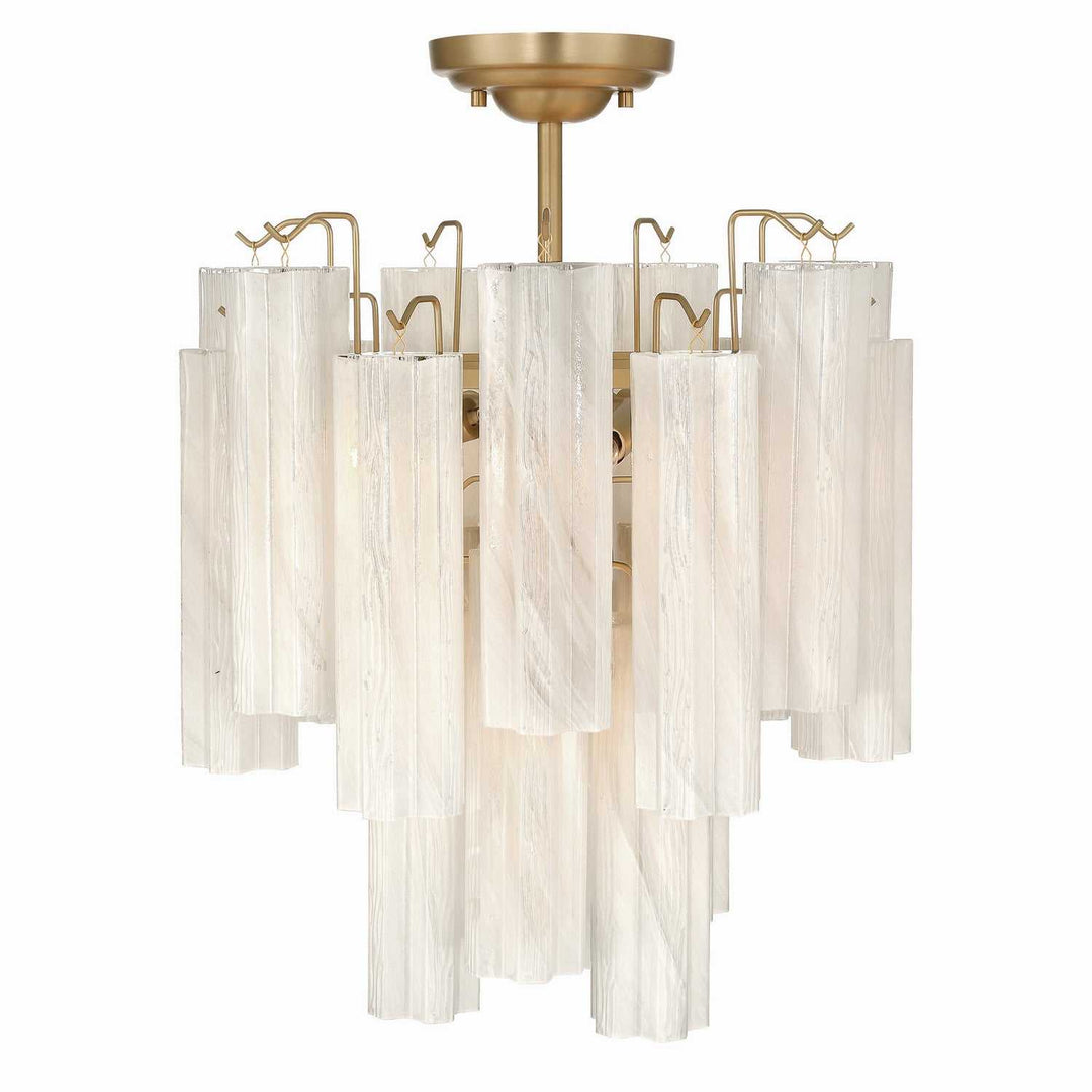 Sophia Five Light Semi Flush Mount in Brushed Brass Artcraft Canada