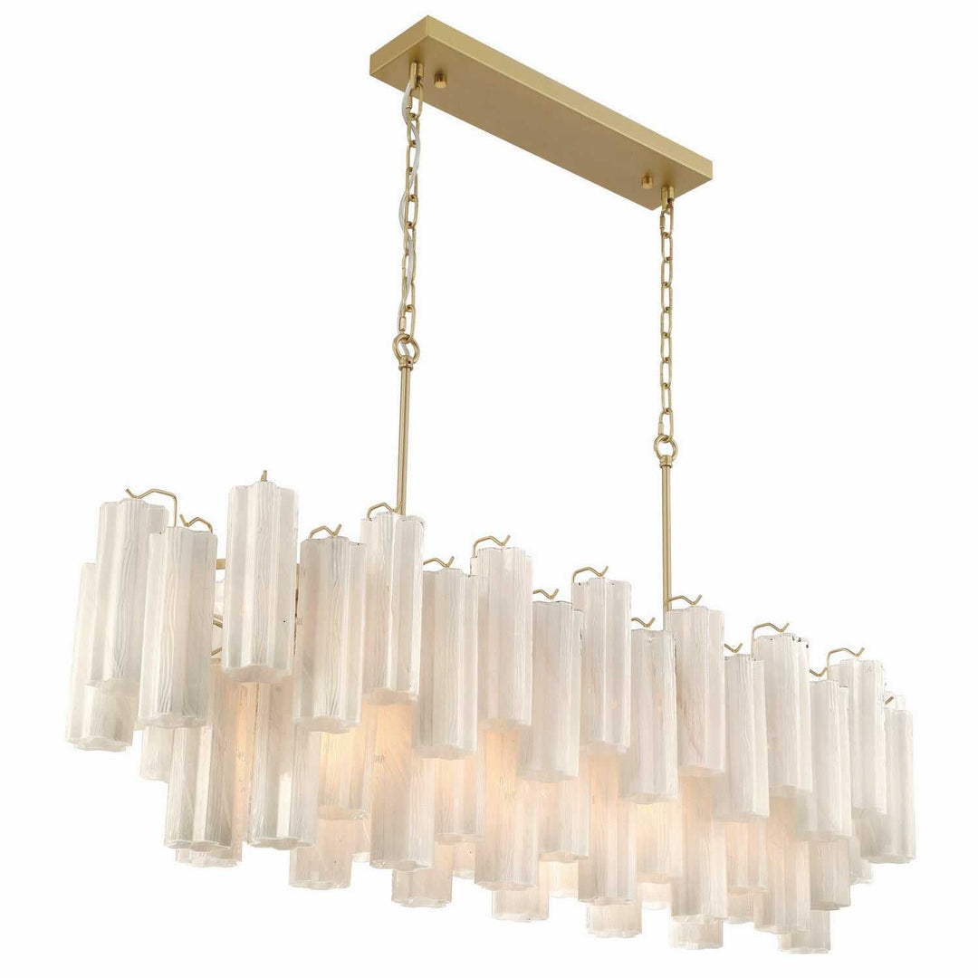 Sophia 16 Light Island Pendant in Brushed Brass Artcraft Canada
