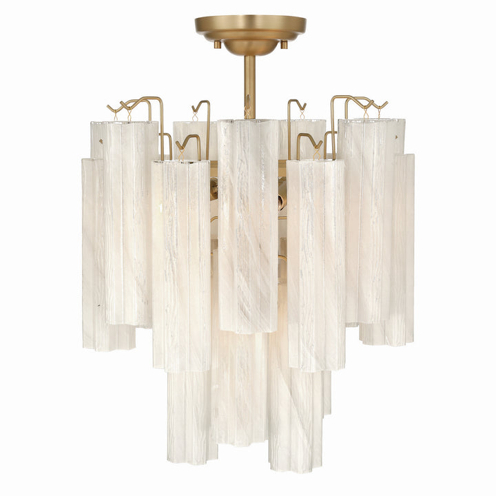 Artcraft Canada - AC12103WH - Five Light Semi Flush Mount - Sophia - Brushed Brass