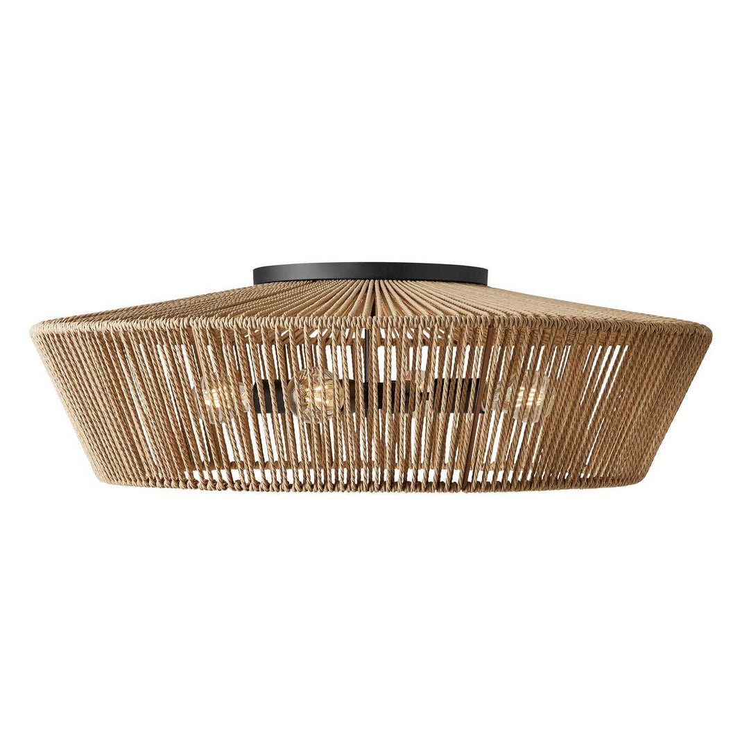 Eco Four Light Semi-Flush Mount in Matte Black Justice Designs