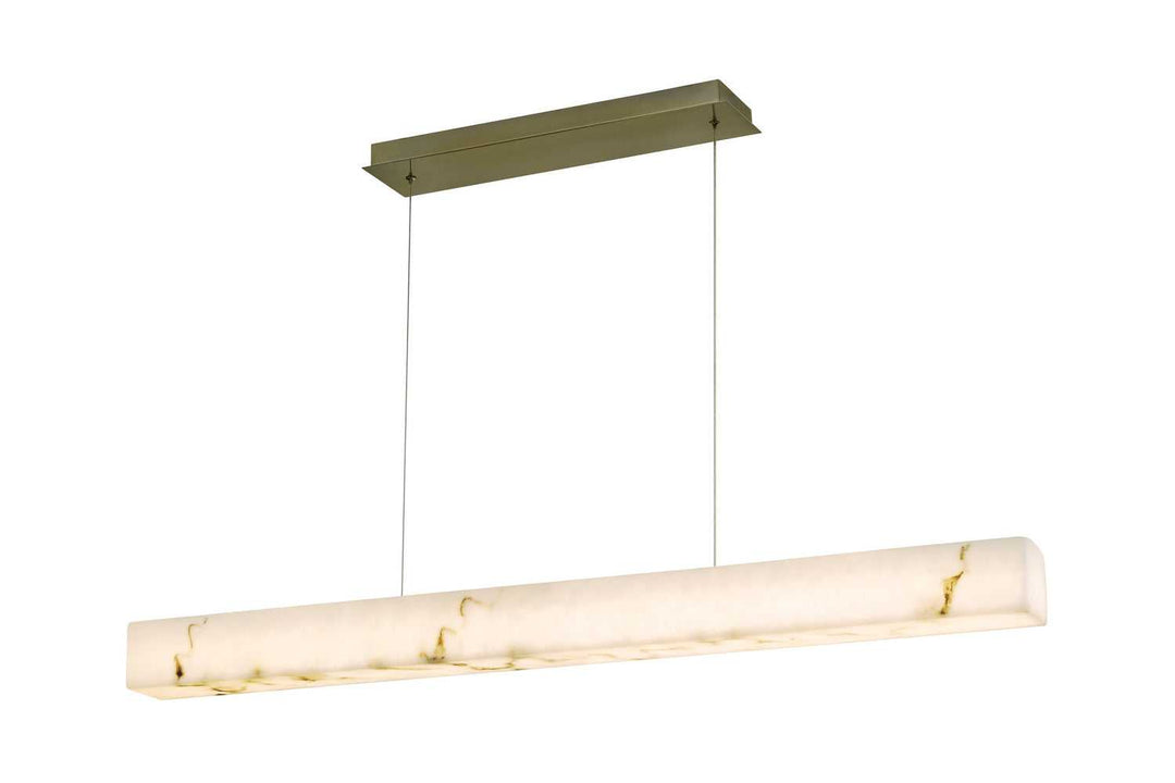 LumenAria LED Linear Pendant in Brushed Brass Justice Designs