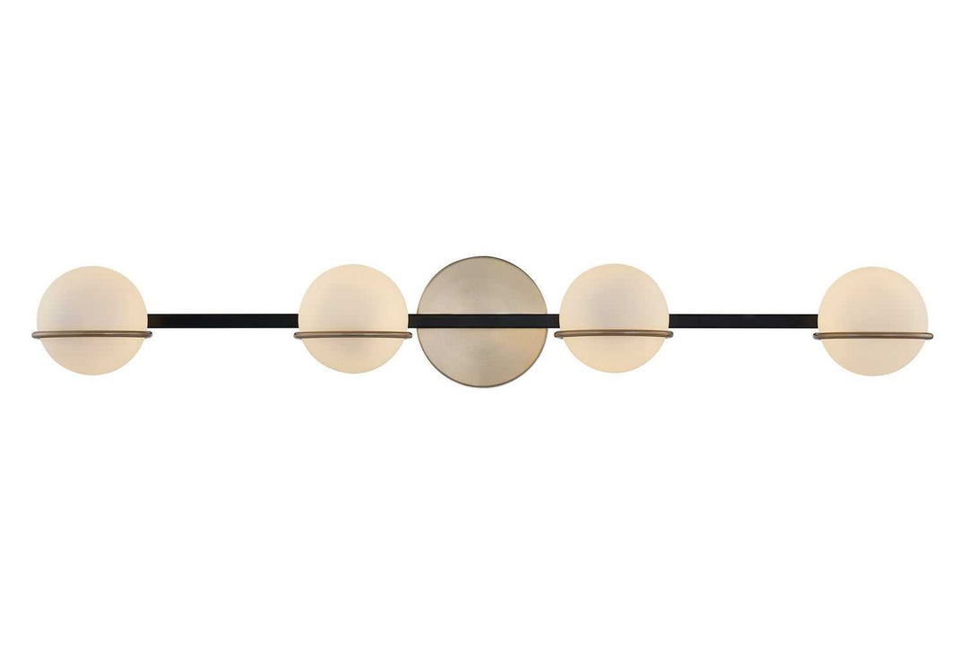 Fusion LED Bath Bar in Matte Black w/ Brass Justice Designs