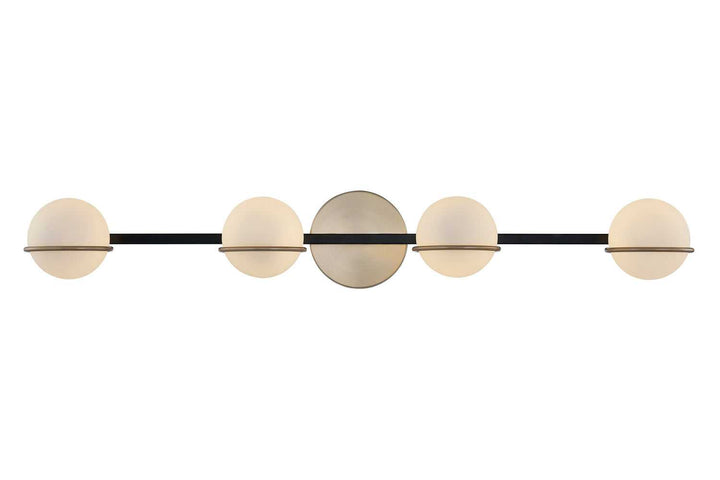 Fusion LED Bath Bar in Matte Black w/ Brass Justice Designs