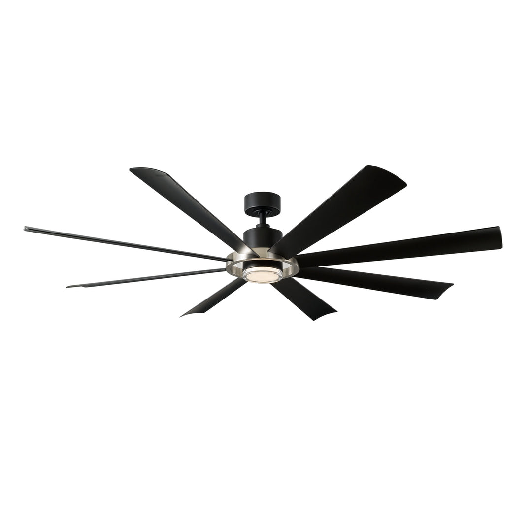 Modern Forms Fans Canada - FR-W2303-72L27BNMB - 72"Ceiling Fan - Aura - Brushed Nickel/Matte Black