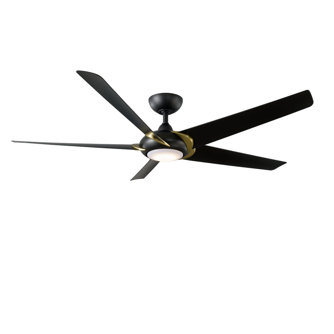 Modern Forms Fans Canada - FR-W2304-62L35SBMB - 62"Ceiling Fan - Lucid - Soft Brass Arms/Matte Black