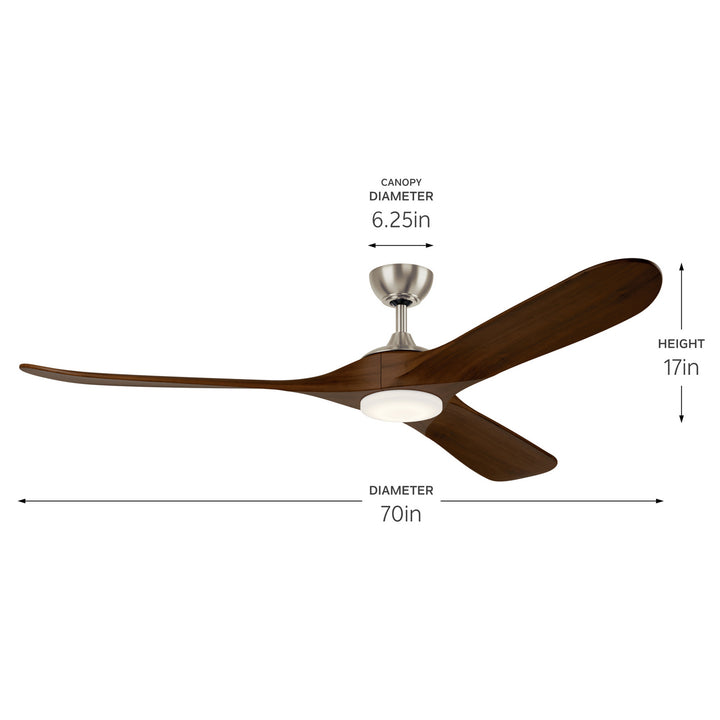 Kichler Canada - 310570NI - 70"Ceiling Fan - Mylo - Painted Brushed Nickel