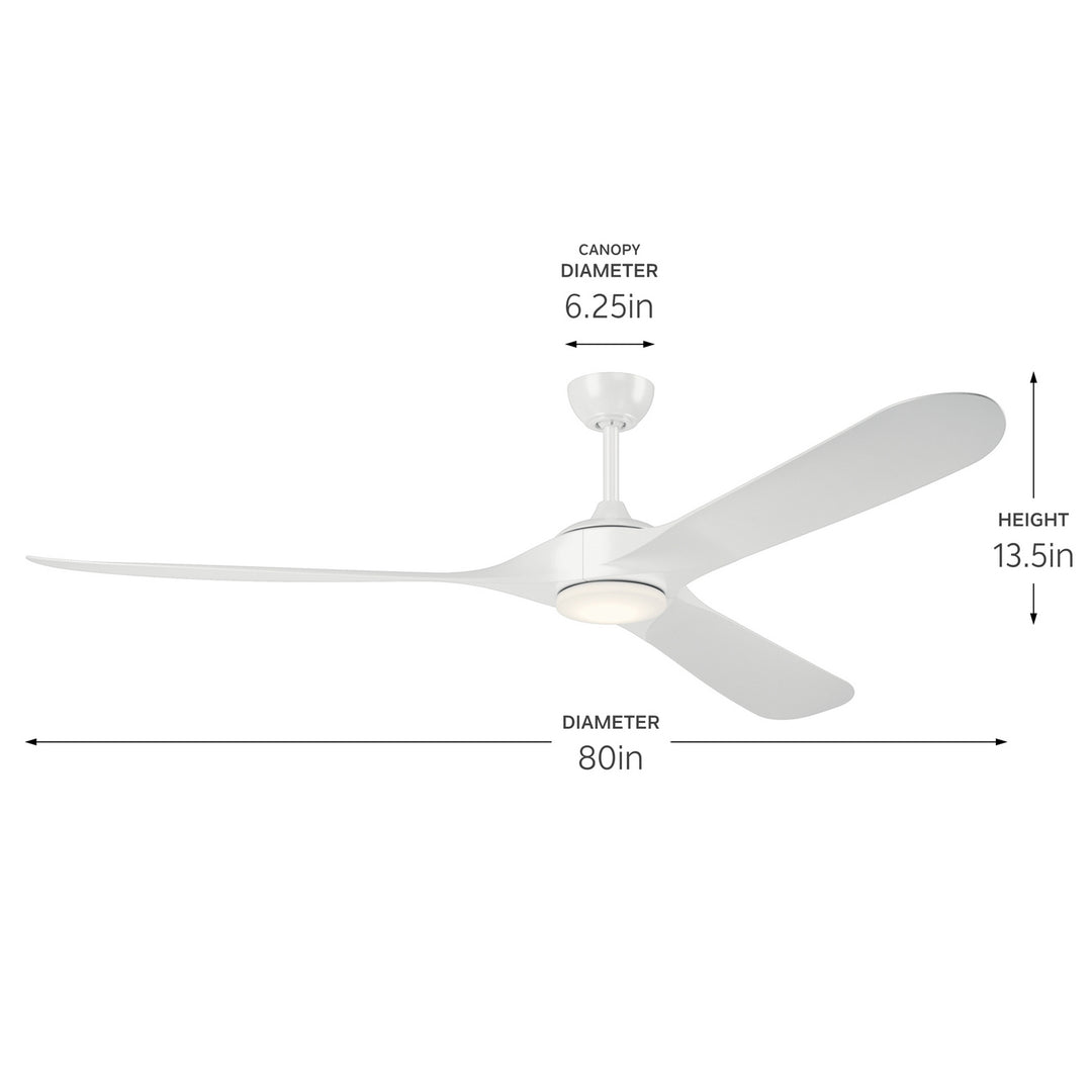 Kichler Canada - 310680WH - 80"Ceiling Fan - Mylo - White