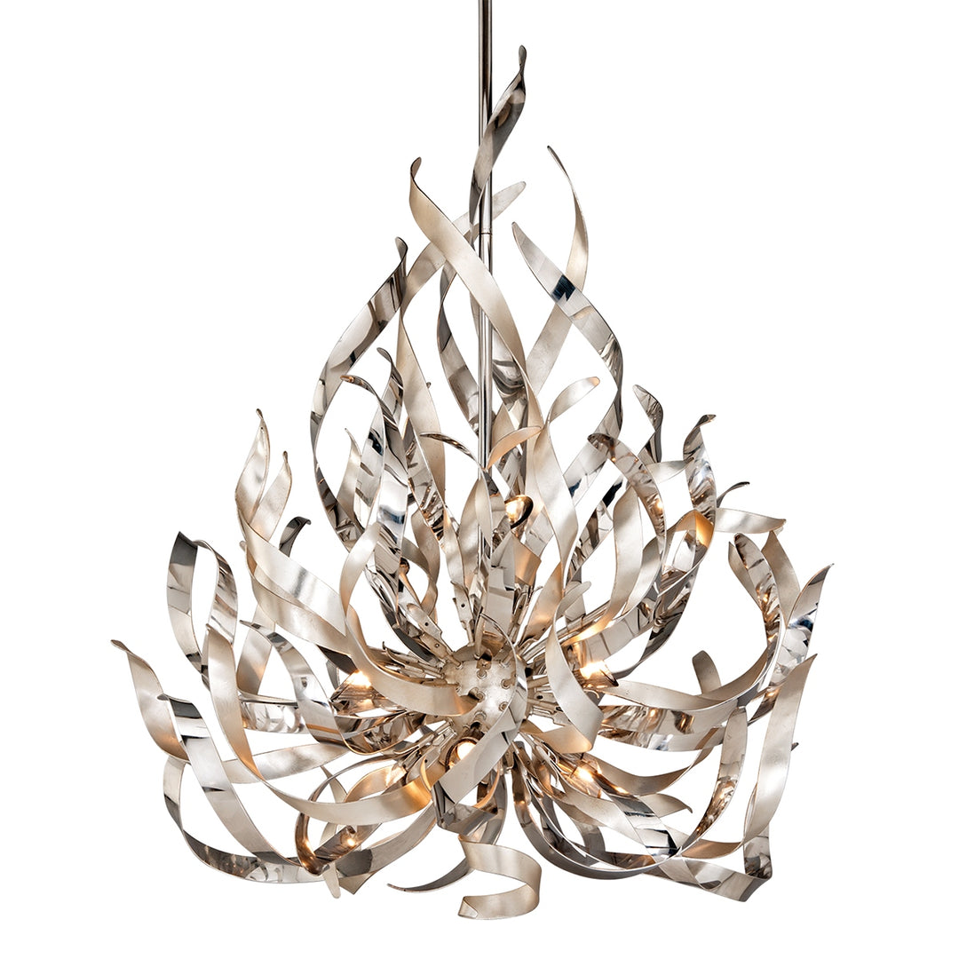 Corbett Lighting Canada - 154-49-SL/SS - Nine Light Chandelier - Graffiti - Silver Leaf