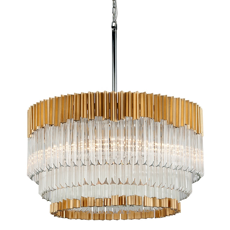 Corbett Lighting Canada - 220-48-GL/SS - Eight Light Chandelier - Charisma - Gold Leaf/Stainless Steel