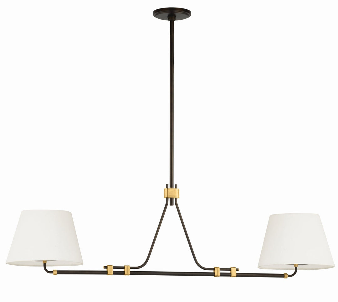Hudson Valley Canada - 1062-AGB/DB - Two Light Linear Pendant - Crown Heights - Aged Brass