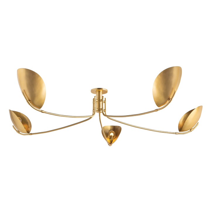 Hudson Valley Canada - 1755-AGB - Five Light Semi Flush Mount - Avondale - Aged Brass