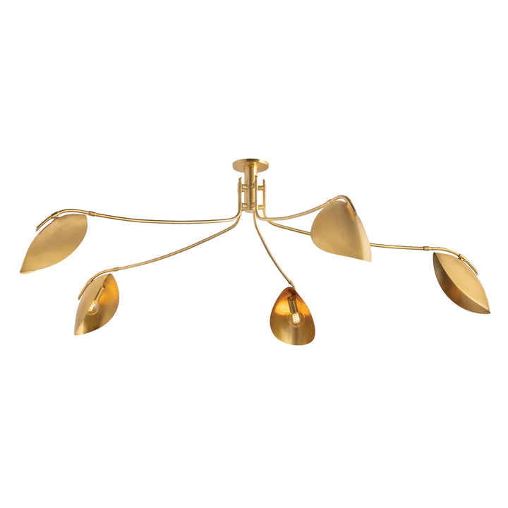 Hudson Valley Canada - 1755-AGB - Five Light Semi Flush Mount - Avondale - Aged Brass