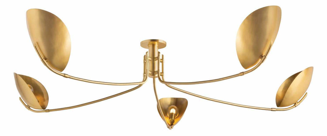 Hudson Valley Canada - 1755-AGB - Five Light Semi Flush Mount - Avondale - Aged Brass