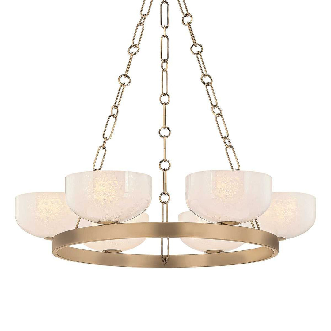 Troy Lighting Canada - F1332-PBR - Six Light Chandelier - Caelum - Patina Brass