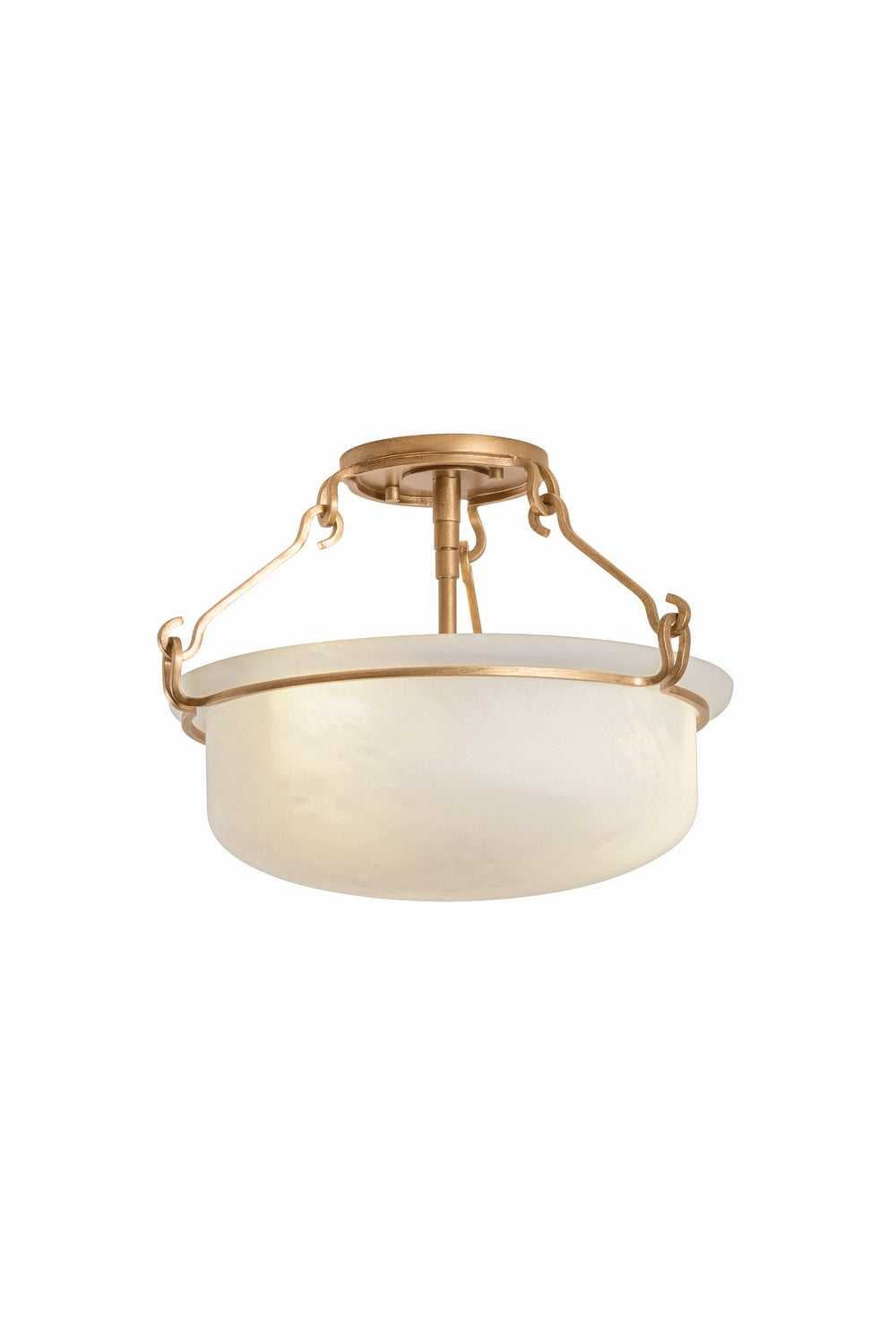 Hudson Valley Canada - 1552-PGL - Two Light Semi Flush Mount - Lowerre - Patina Gold Leaf