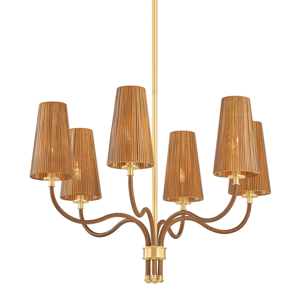 Hudson Valley Canada - 1630-AGB - Six Light Chandelier - Atwood - Aged Brass