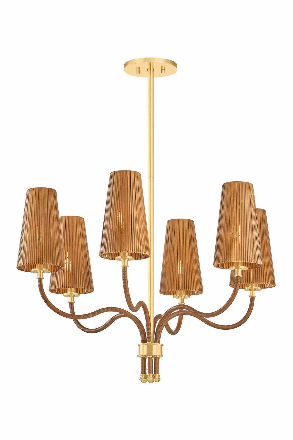 Hudson Valley Canada - 1630-AGB - Six Light Chandelier - Atwood - Aged Brass