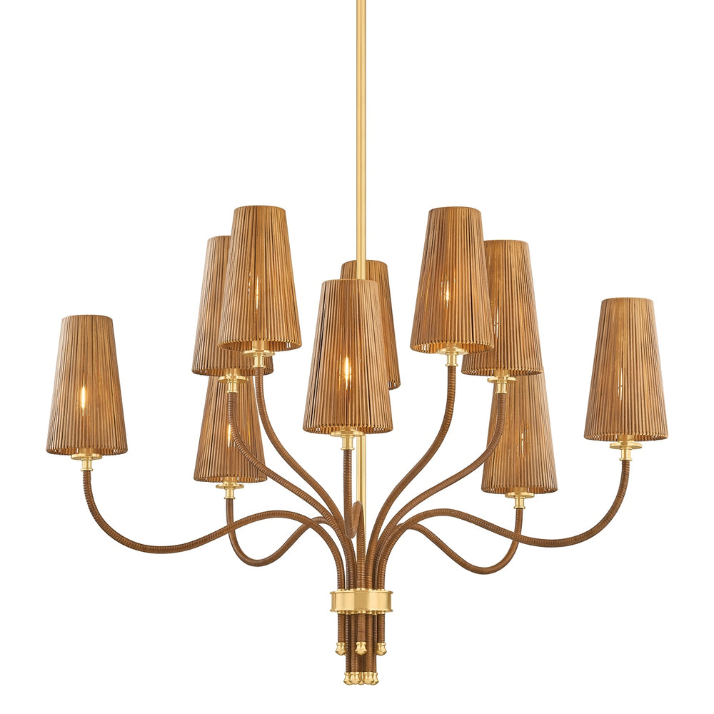Hudson Valley Canada - 1640-AGB - Ten Light Chandelier - Atwood - Aged Brass
