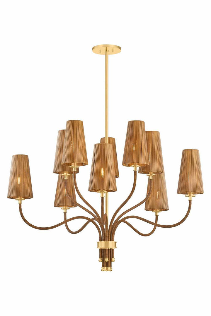 Hudson Valley Canada - 1640-AGB - Ten Light Chandelier - Atwood - Aged Brass