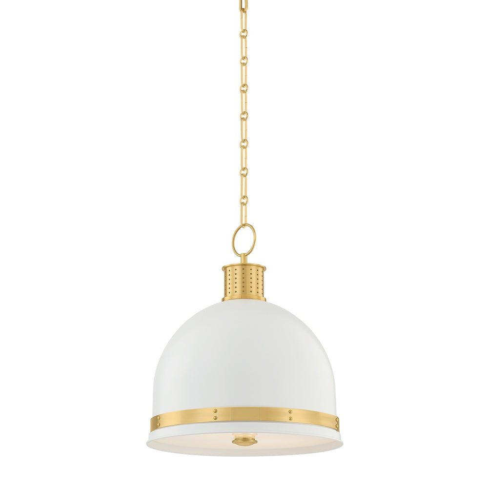 Hudson Valley Canada - 2132-AGB/SWH - Two Light Pendant - Briscoe - Aged Brass