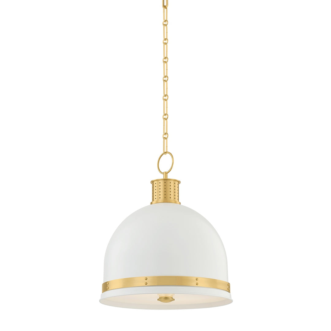 Hudson Valley Canada - 2132-AGB/SWH - Two Light Pendant - Briscoe - Aged Brass