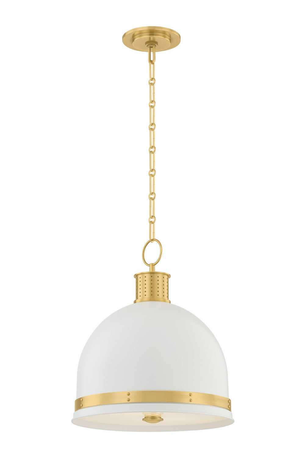 Hudson Valley Canada - 2132-AGB/SWH - Two Light Pendant - Briscoe - Aged Brass