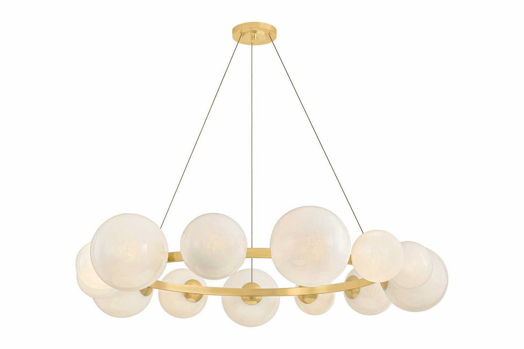 Hudson Valley Canada - 5555-AGB - 13 Light Chandelier - Pacama - Aged Brass