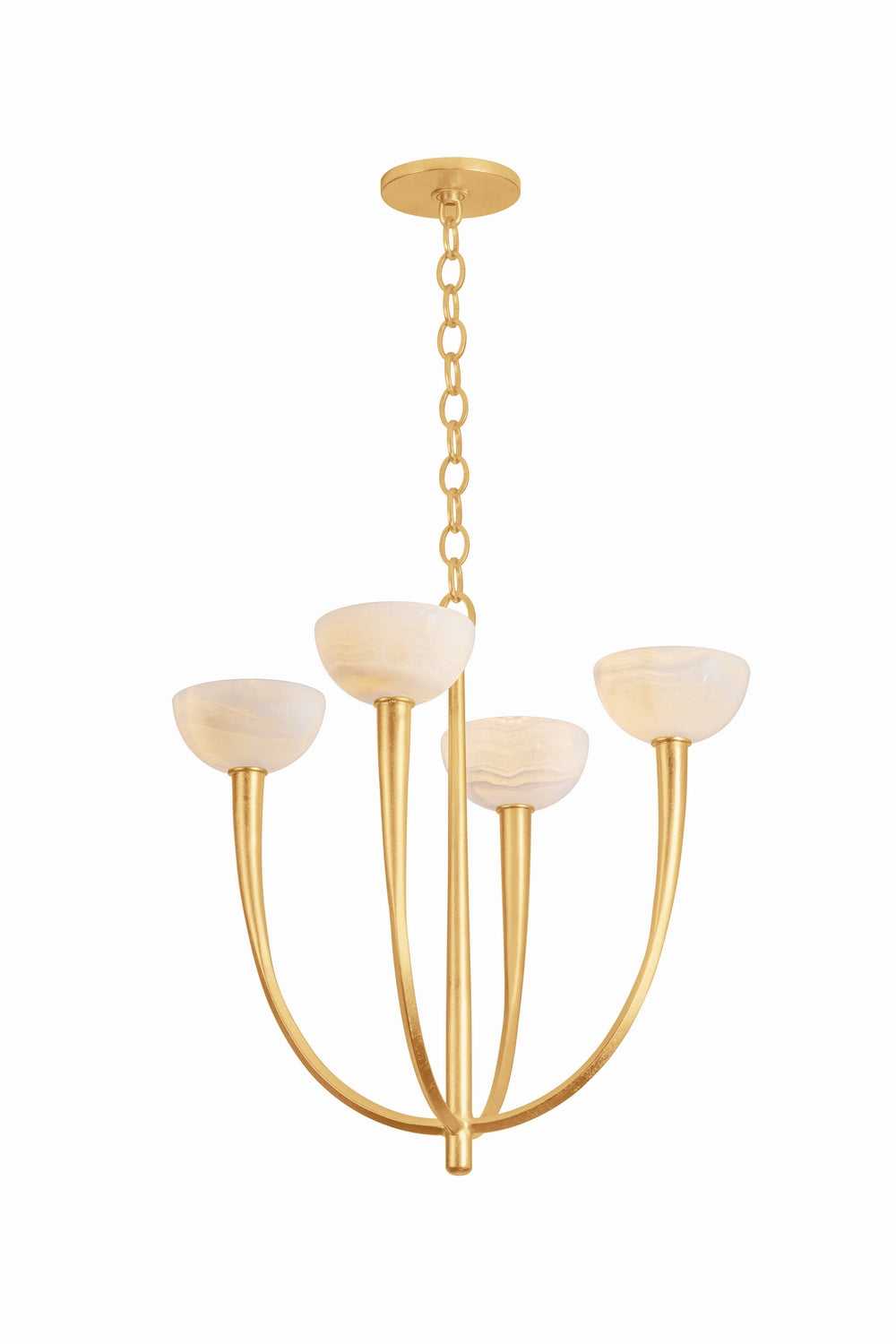 Hudson Valley Canada - 9023-VGL - Four Light Chandelier - Maywood - Vintage Gold Leaf