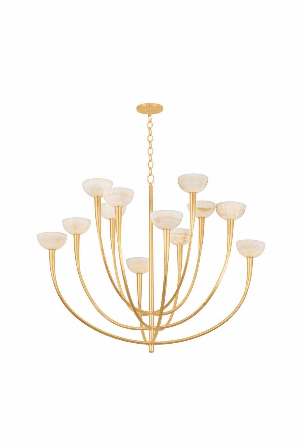 Hudson Valley Canada - 9045-VGL - 12 Light Chandelier - Maywood - Vintage Gold Leaf
