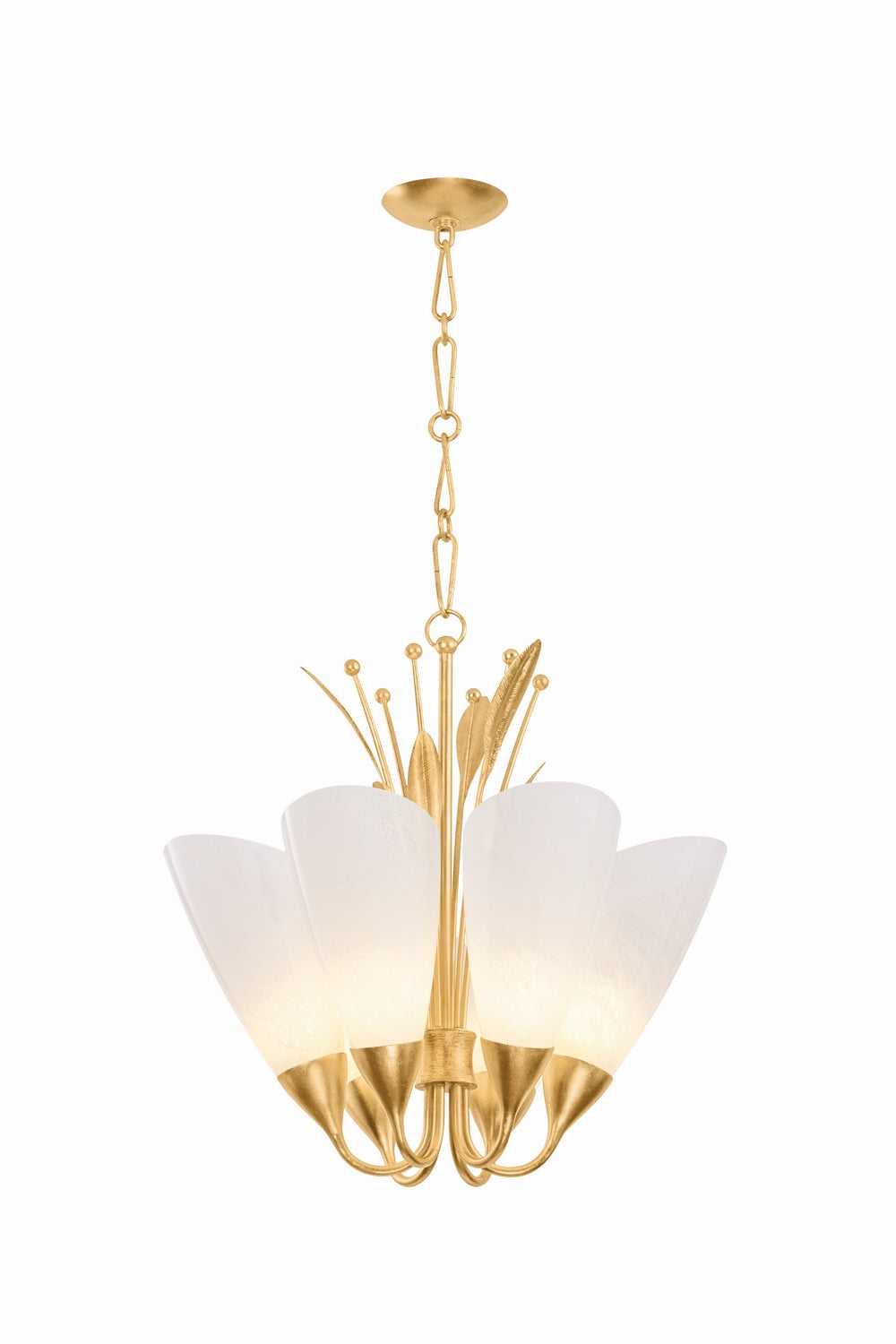 Hudson Valley Canada - 9526-VGL - Six Light Chandelier - Forest Glen - Vintage Gold Leaf