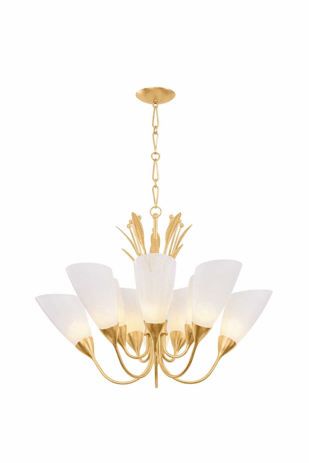Hudson Valley Canada - 9542-VGL - One Light Chandelier - Forest Glen - Vintage Gold Leaf