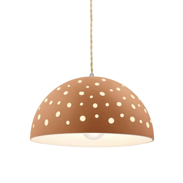 Radiance Collection One Light Pendant in Brushed Nickel Justice Designs
