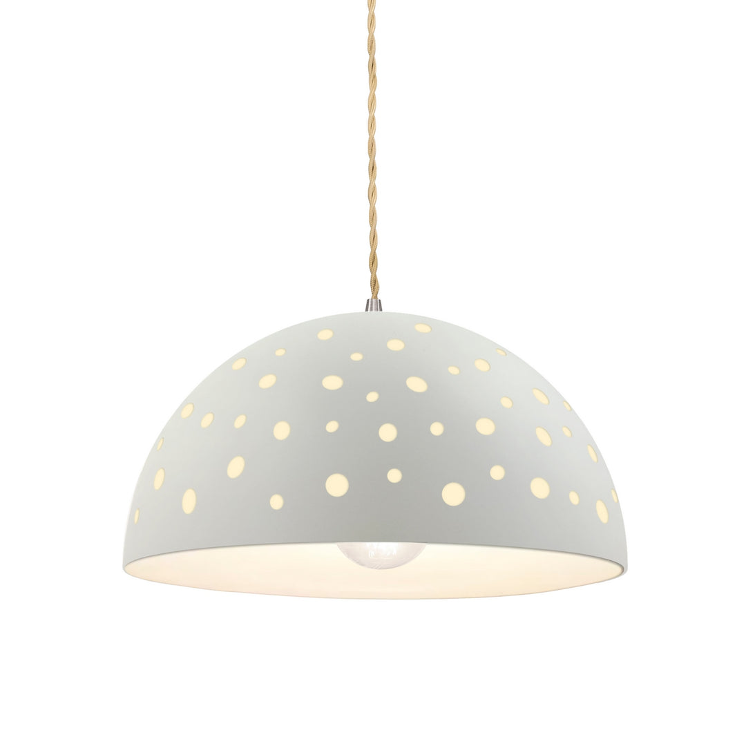 Justice Designs - CER-6257-BIS-NCKL-BEIG-TWST - One Light Pendant - Radiance Collection - Brushed Nickel