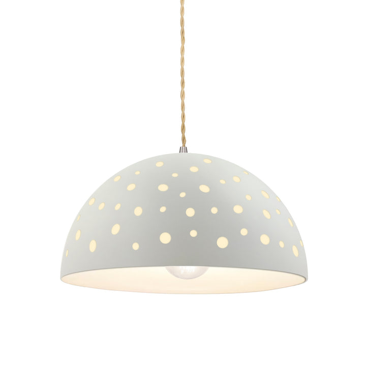 Justice Designs - CER-6257-BIS-NCKL-BEIG-TWST - One Light Pendant - Radiance Collection - Brushed Nickel