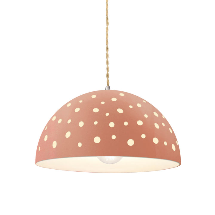 Justice Designs - CER-6257-BSH-NCKL-BEIG-TWST - One Light Pendant - Radiance Collection - Brushed Nickel