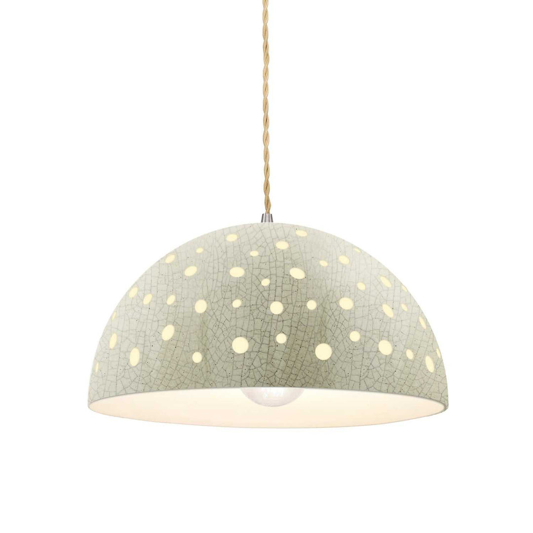 Radiance Collection One Light Pendant in Brushed Nickel Justice Designs