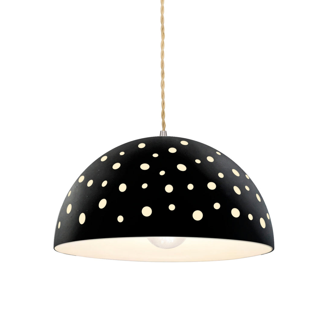 Justice Designs - CER-6257-CRB-NCKL-BEIG-TWST - One Light Pendant - Radiance Collection - Brushed Nickel
