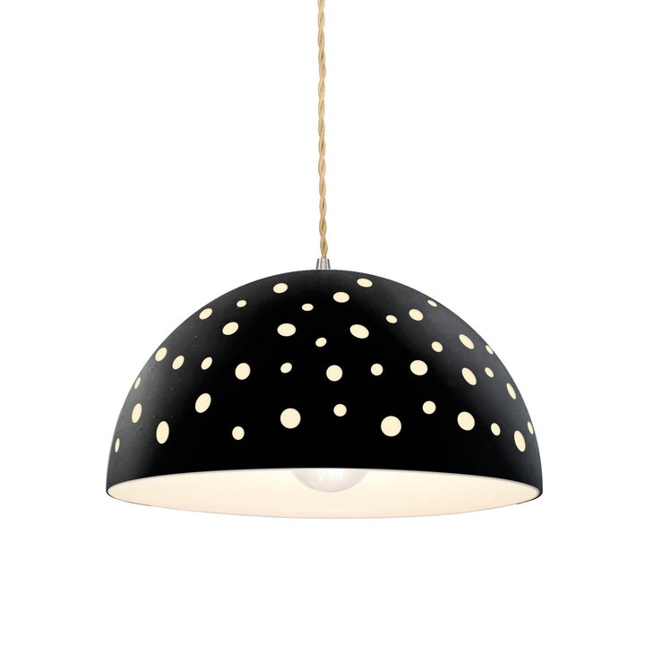 Justice Designs - CER-6257-CRB-NCKL-BEIG-TWST - One Light Pendant - Radiance Collection - Brushed Nickel