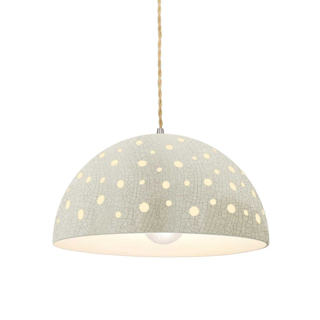 Radiance Collection One Light Pendant in Brushed Nickel Justice Designs