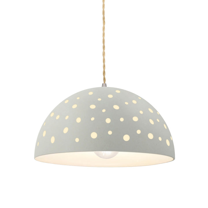 Justice Designs - CER-6257-MAT-NCKL-BEIG-TWST - One Light Pendant - Radiance Collection - Brushed Nickel