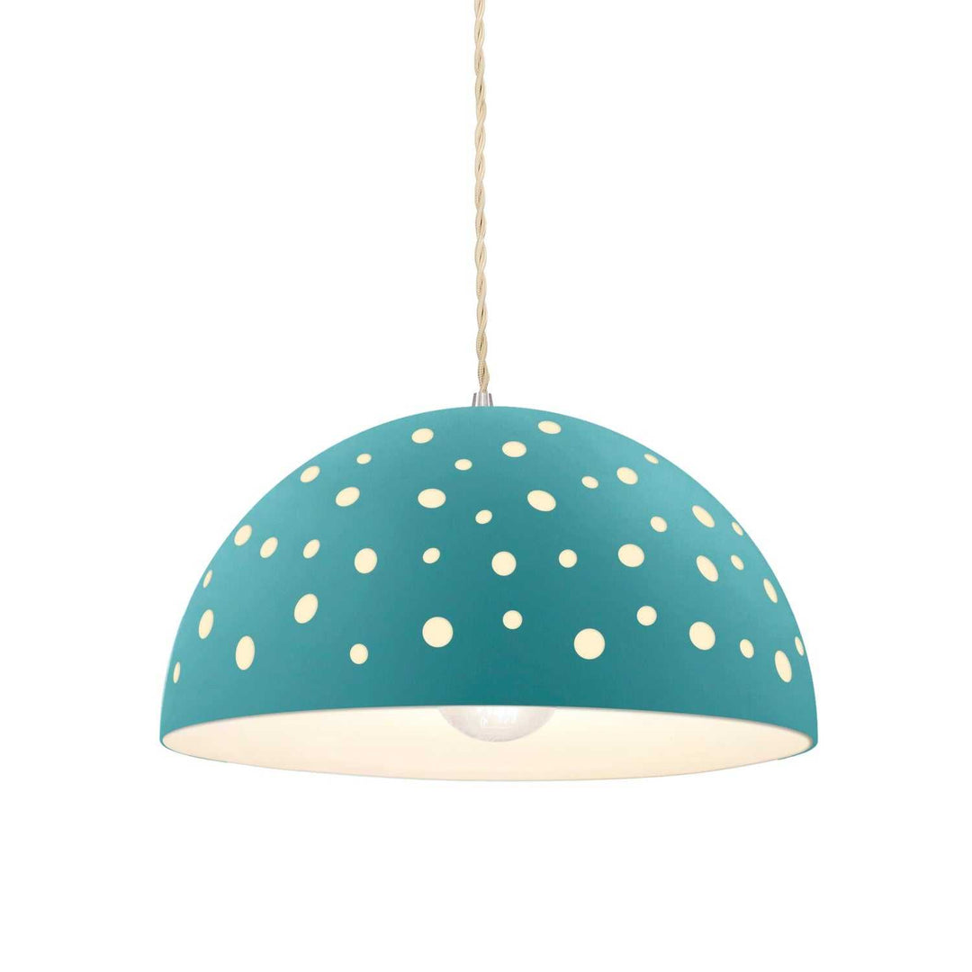 Radiance Collection One Light Pendant in Brushed Nickel Justice Designs