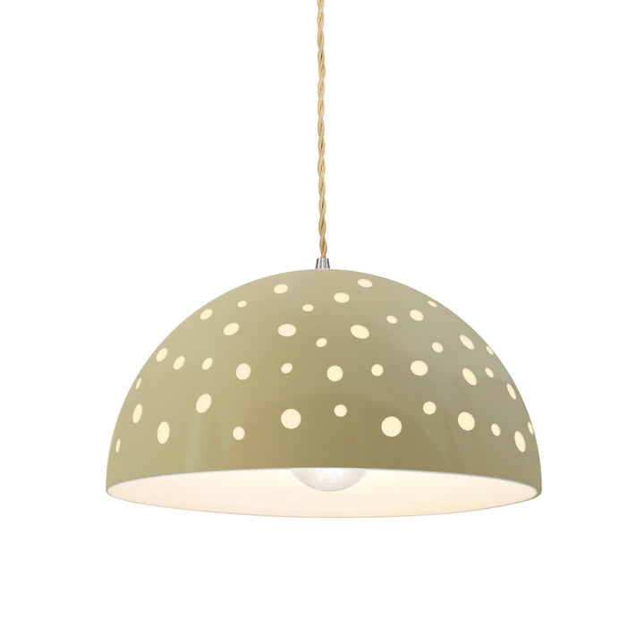 Justice Designs - CER-6257-VAN-NCKL-BEIG-TWST - One Light Pendant - Radiance Collection - Brushed Nickel