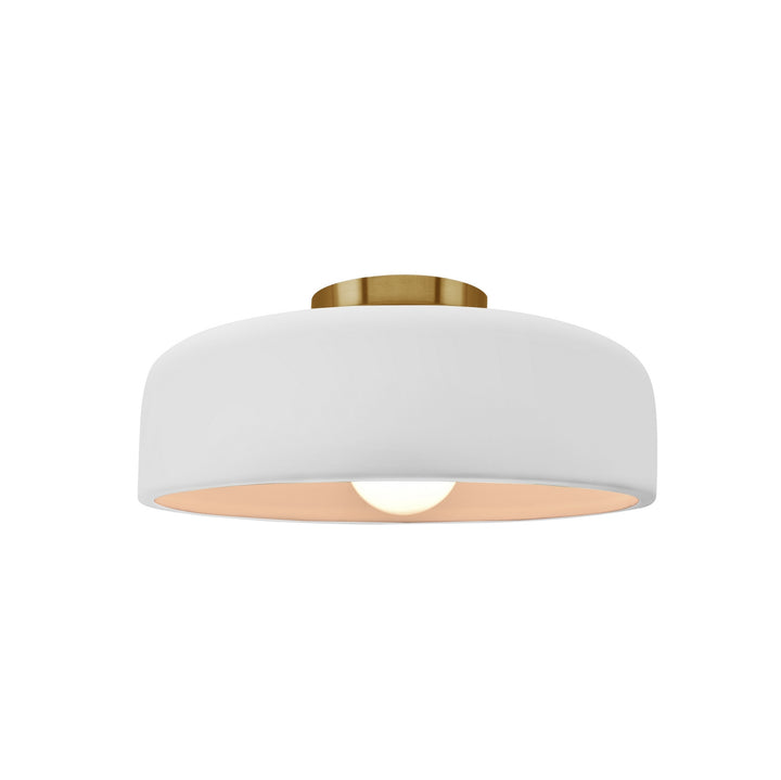 Justice Designs - CER-6340-BIS-BRSS - One Light Semi-Flush Mount - Radiance Collection - Brushed Brass