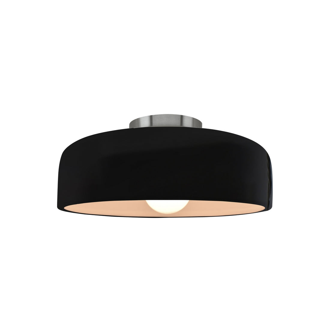 Justice Designs - CER-6340-BKMT-NCKL - One Light Semi-Flush Mount - Radiance Collection - Brushed Nickel