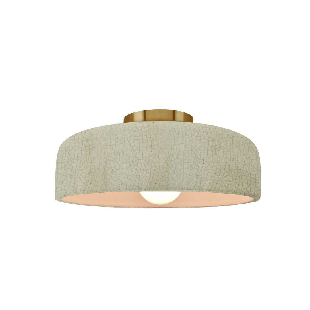 Radiance Collection One Light Semi-Flush Mount in Brushed Brass Justice Designs