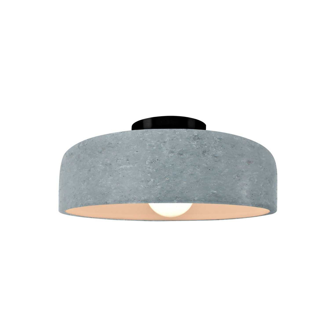 Radiance Collection One Light Semi-Flush Mount in Matte Black Justice Designs