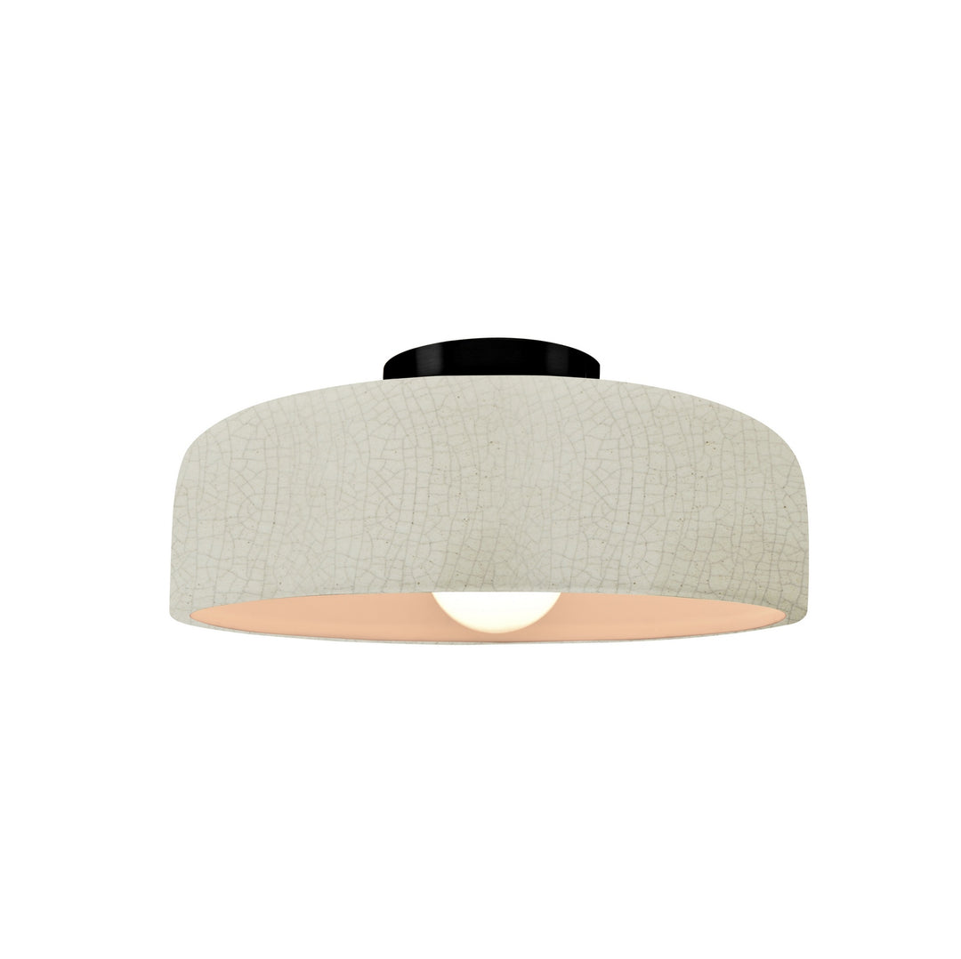Justice Designs - CER-6340-CRK-NCKL - One Light Semi-Flush Mount - Radiance Collection - Brushed Nickel