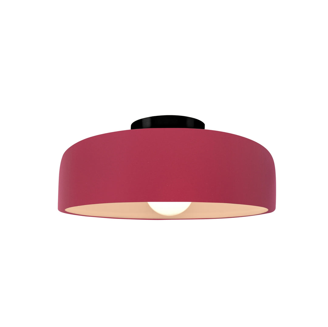 Justice Designs - CER-6340-CRSE-MBLK - One Light Semi-Flush Mount - Radiance Collection - Matte Black